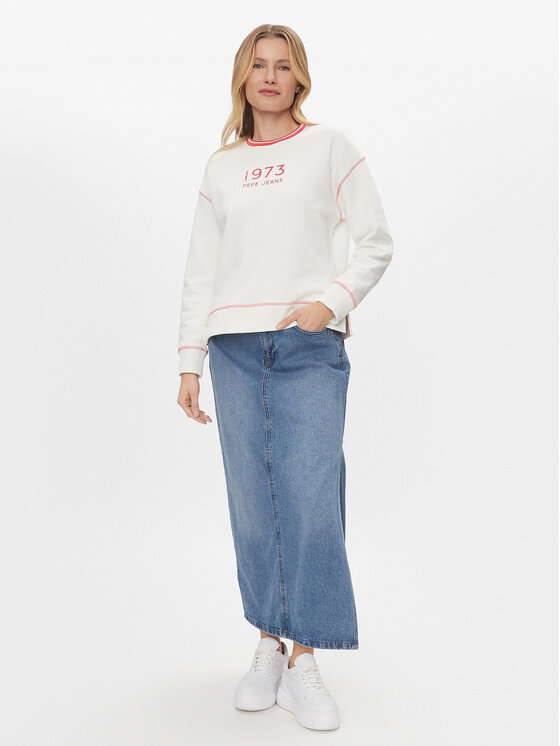 Pepe Jeans Pepe Jeans Μπλούζα Hache PL581398 Λευκό Boxy Fit
