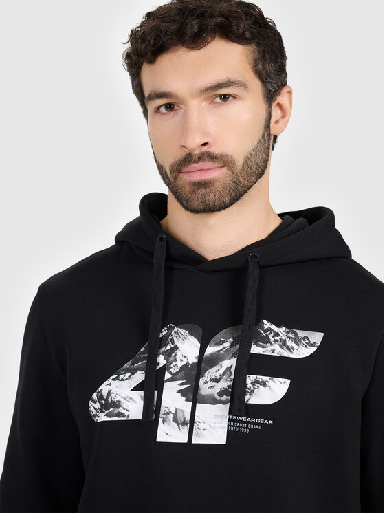 4F 4F Bluza APRES SKI Czarny Regular Fit