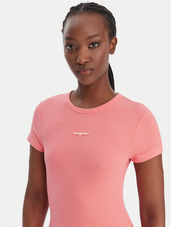 Tommy Jeans Tommy Jeans Ikdienas kleita DW0DW22339 Rozā Slim Fit