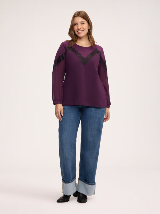 Fiorella Rubino Fiorella Rubino Bluza G815L009325N029 Fioletowy Regular Fit