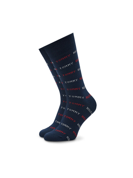 Tommy Hilfiger Tommy Hilfiger Dlouhé ponožky 701220147 Tmavomodrá