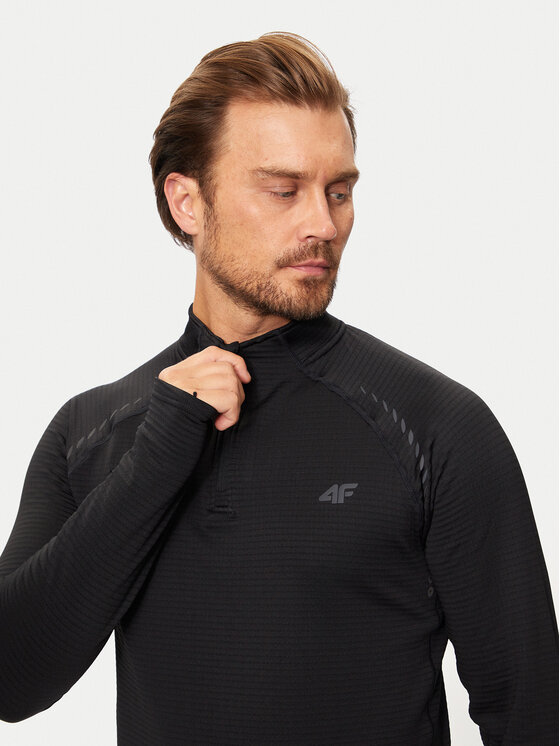 4F 4F Majica dugih rukava 4FWAW24TFSWM410 Siva Slim Fit