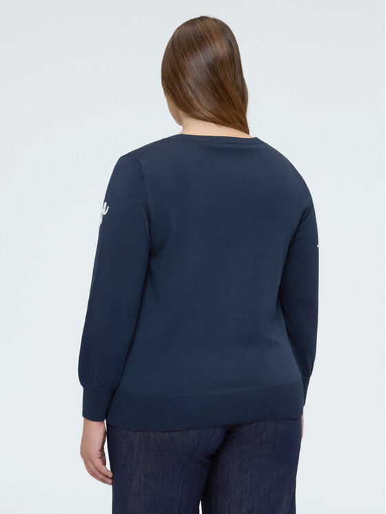 Fiorella Rubino Fiorella Rubino Sweter M127L008402N0Z4 Niebieski A-Line Fit