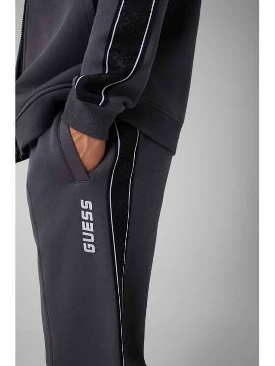 Guess Guess Kalhoty z materiálu 146279 Šedá Regular Fit