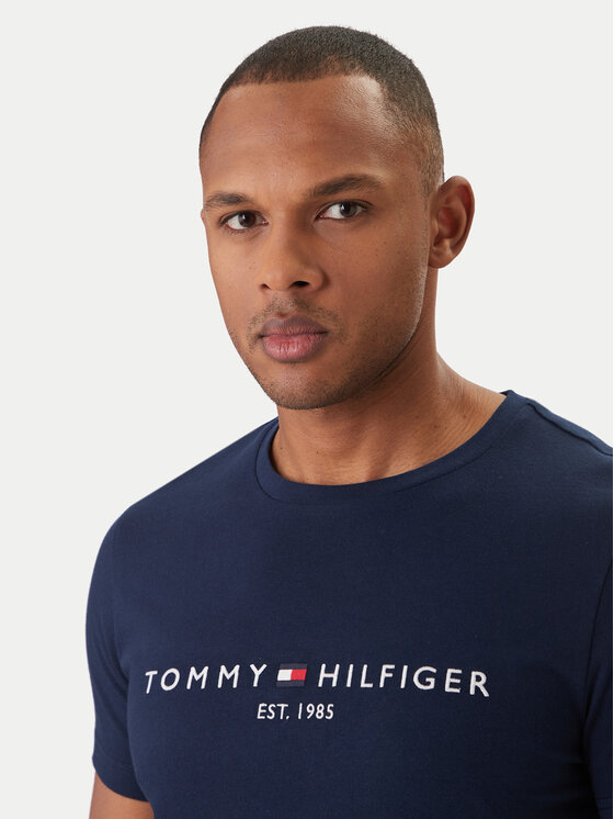 Tommy Hilfiger Tommy Hilfiger Majica Logo MW0MW11797 Mornarsko modra Regular Fit