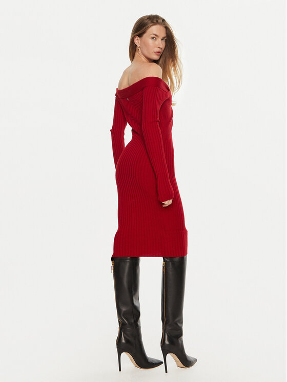 Guess Guess Coctailkleid Milana W4BK26 Z2V42 Rot Slim Fit
