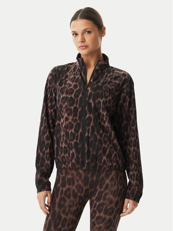 adidas adidas Світшот Workout Essentials Leopard Woven KD7612 Коричневий Regular Fit