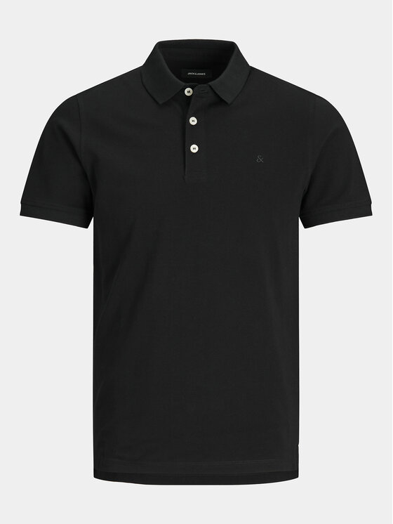 Jack & Jones Jack & Jones Polo Paulos 12136668 Czarny Slim Fit