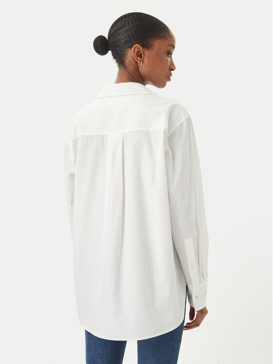 Tommy Hilfiger Tommy Hilfiger Marškiniai WW0WW45612 Balta Regular Fit