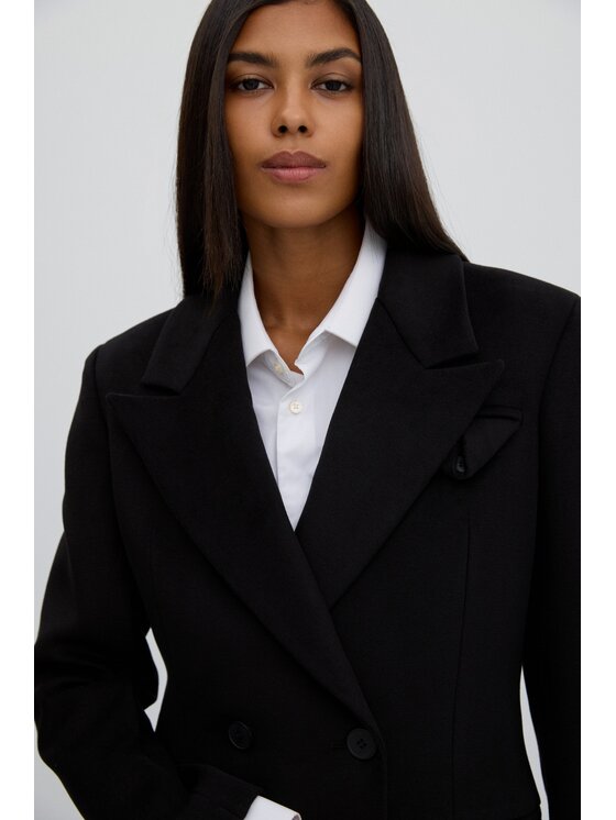 Estro Estro Kabát ER00118053 Černá Loose Fit