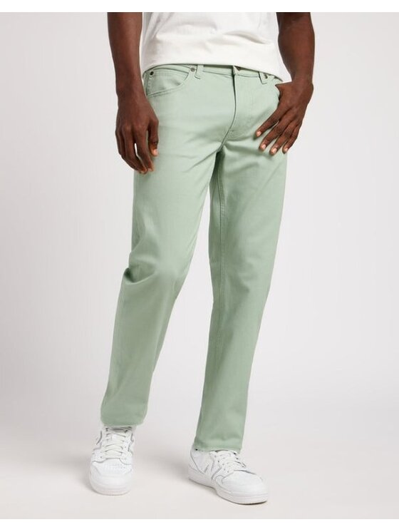 Lee Lee Jeansy DAREN ZIP FLY Zielony Straight Fit