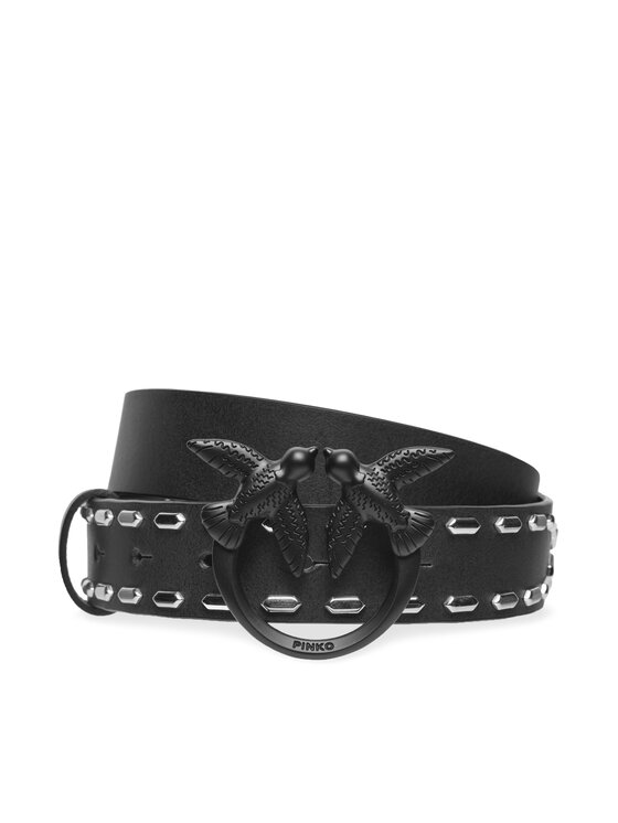 Pinko Dámsky opasok Love Berry 100125 A26P Z99B Čierna