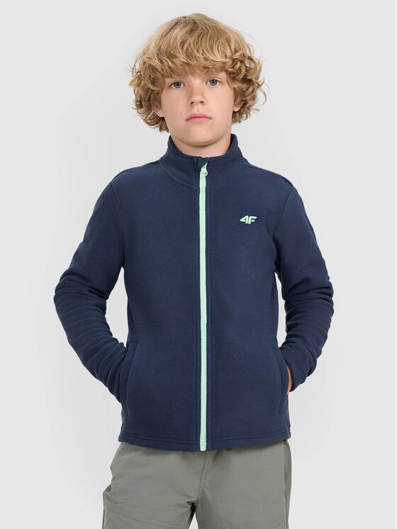 4F 4F Felpa di pile FJWAW25TFLEM413-31S Blu Regular Fit