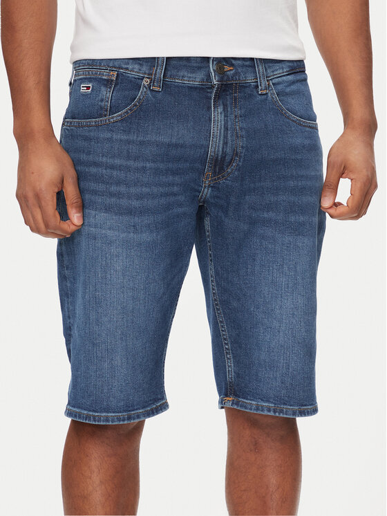 Tommy Jeans Džínsové šortky Ronnie DM0DM18791 Modrá Slim Fit