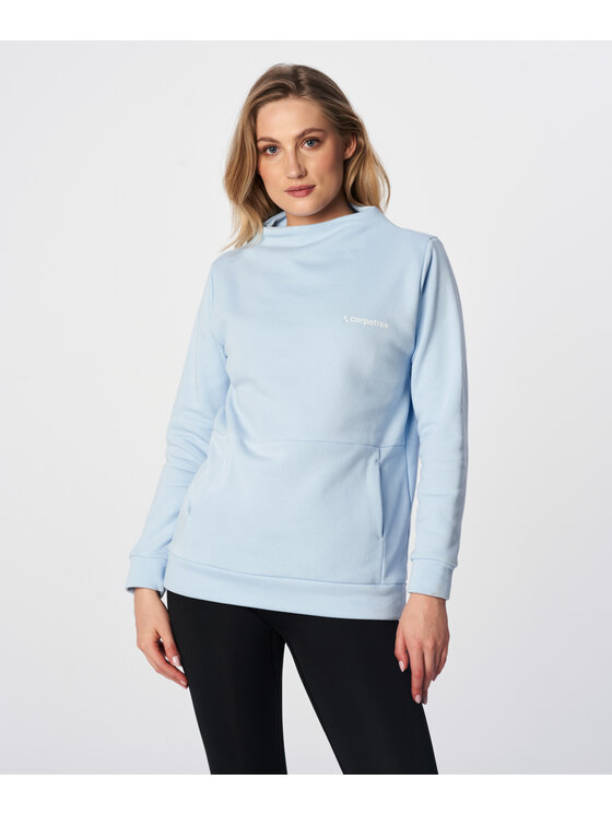 Carpatree Carpatree Bluza FunnelBlouse Niebieski Relaxed Fit