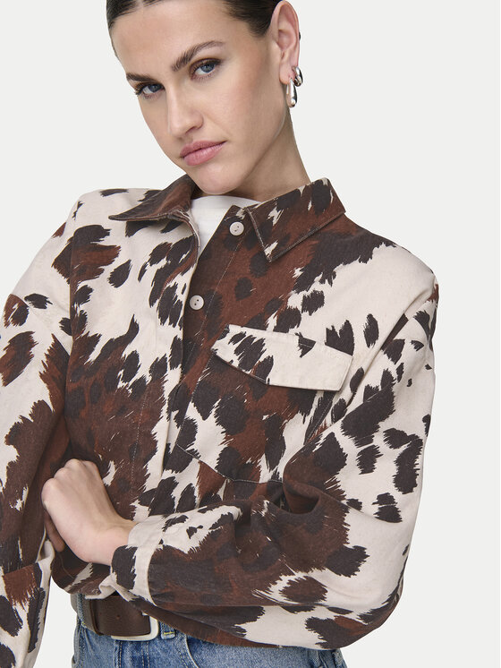 ONLY ONLY Koszula Canny 15358626 Brązowy Regular Fit