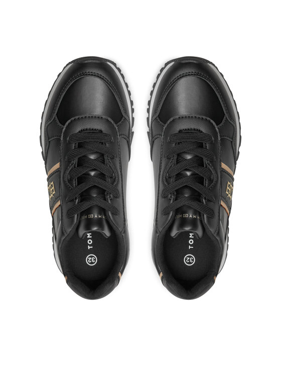 Tommy Hilfiger Tommy Hilfiger Sneakersy Low Cut Lace-Up Sneaker T3A9-33548-1695 M Czarny