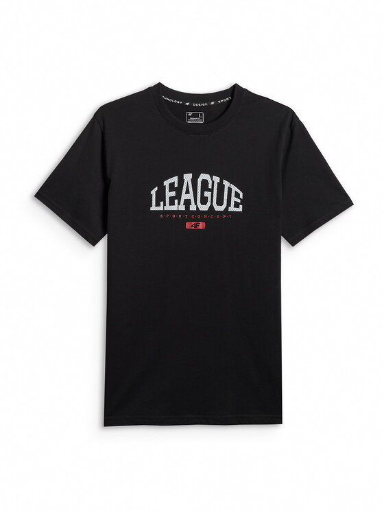 4F 4F T-Shirt SPORTS CLUB Czarny Regular Fit