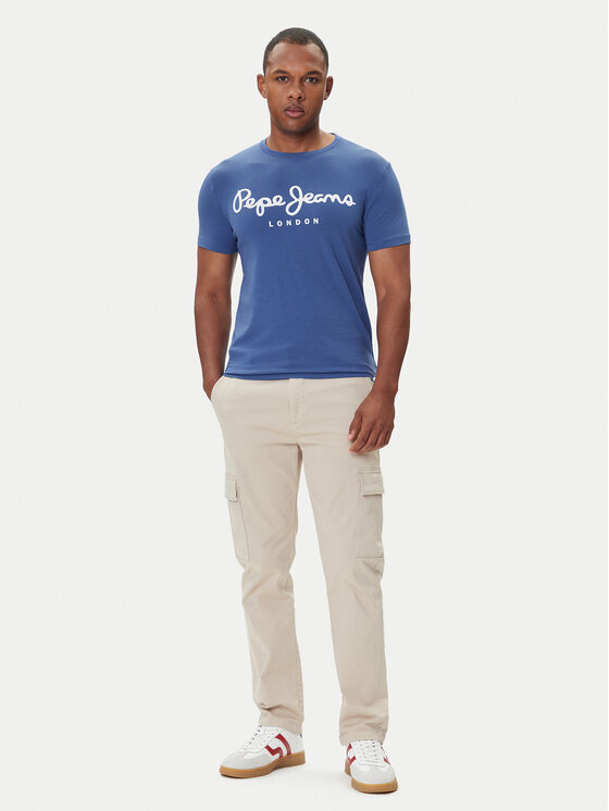 Pepe Jeans Pepe Jeans T-Shirt Original Stretch N PM5010132 Tmavomodrá Regular Fit