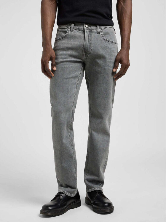 Lee Lee Jeansy DAREN ZIP FLY Szary Straight Fit