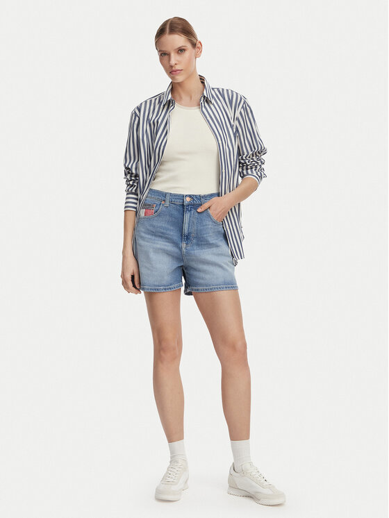 Tommy Jeans Tommy Jeans Дънкови шорти Colour-Blocked Coin DW0DW22692 Светлосин Regular Fit