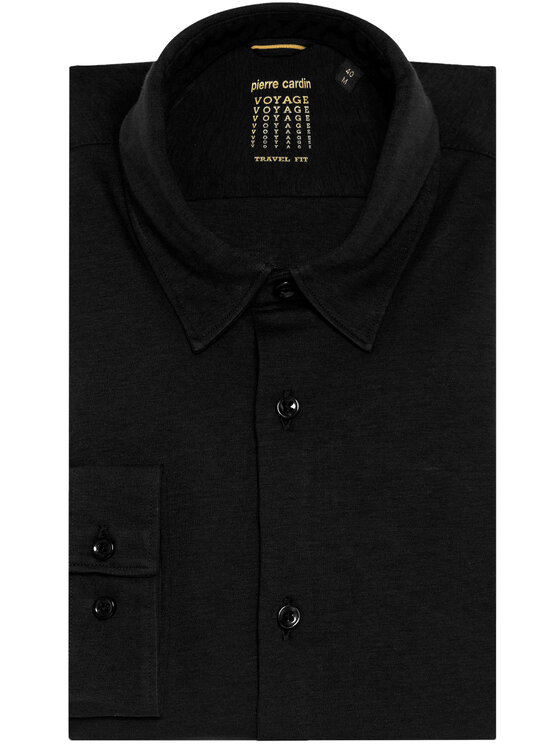 Pierre Cardin Pierre Cardin Košile 8800/000/27280 Černá Travel Fit