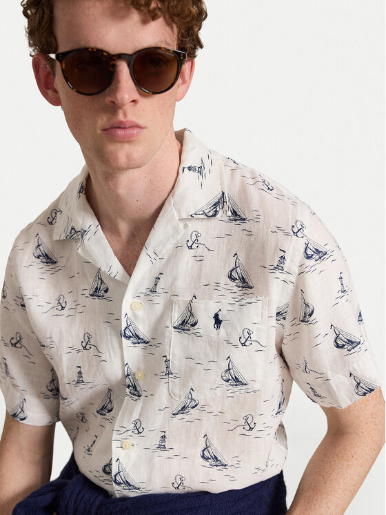 Polo Ralph Lauren Polo Ralph Lauren Marškiniai 710B18630001 Balta Regular Fit