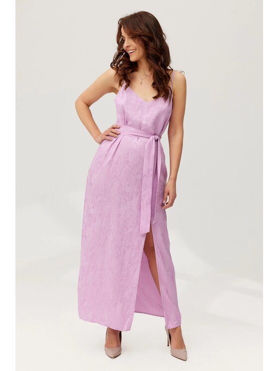 Lunedi Lunedi Sukienka codzienna mini Fioletowy Regular Fit