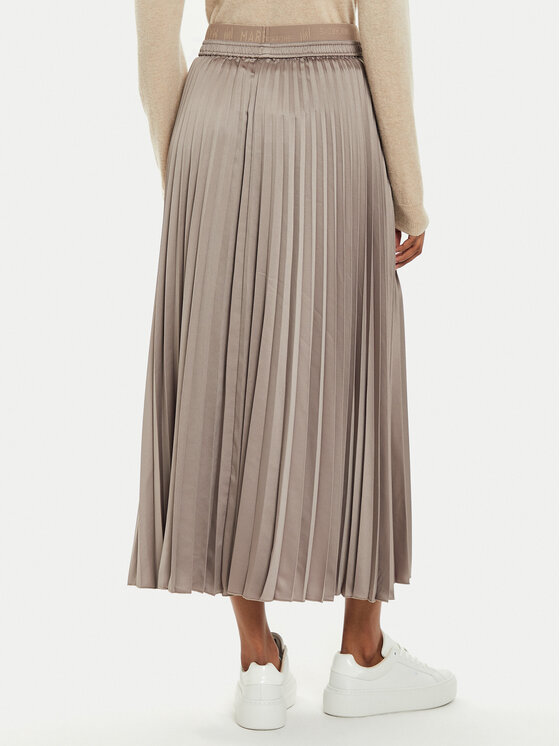 Marella Marella Плисирана пола Agente1 2423106055 Бежов Regular Fit