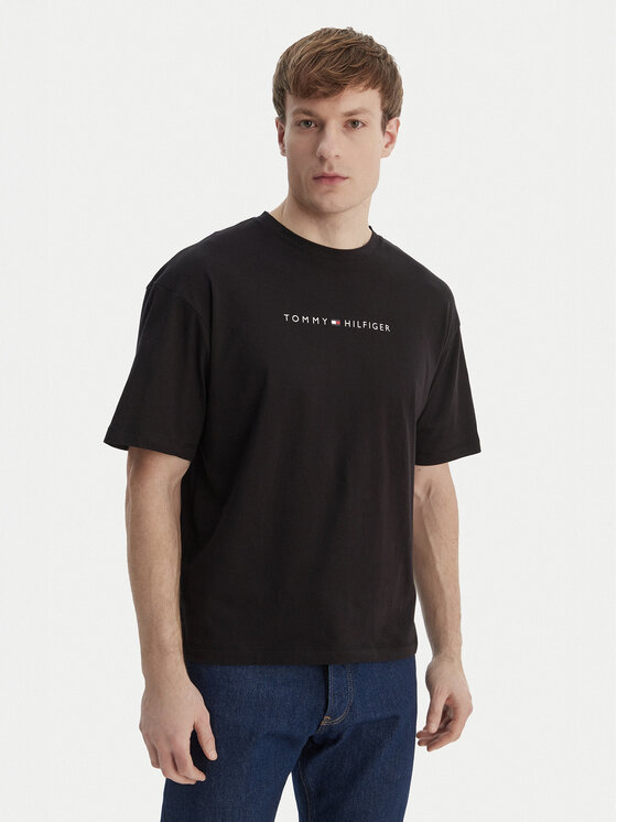 Tommy Hilfiger Tricou UM0UM03643 Negru Regular Fit