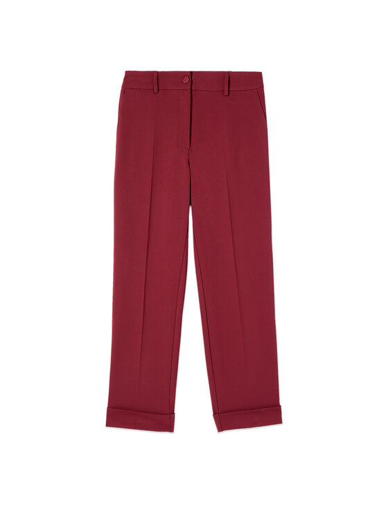 Oltre Oltre Pantaloni di tessuto P079R209294N036 Bordeaux Regular Fit