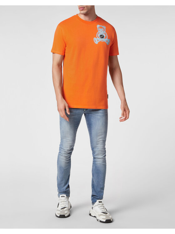 PHILIPP PLEIN PHILIPP PLEIN T-shirt 1389 Arancione Regular Fit