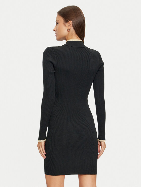 Tommy Jeans Tommy Jeans Rochie tricotată DW0DW19836 Negru Slim Fit