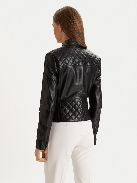 Marciano Guess Marciano Guess Кожено яке 6RGL09 7133A Черен Regular Fit