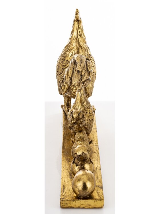 MIAhome MIAhome Figurka kurnikowa RODZINA 21,5x33x7 cm small Złoty