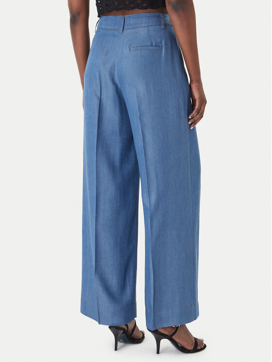 Fracomina Fracomina Spodnie palazzo FS26SV3005D46901 Niebieski Wide Leg