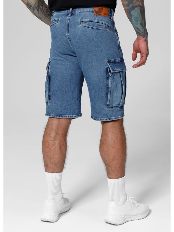 PITBULL PITBULL Szorty Szorty Niebieski Regular Fit