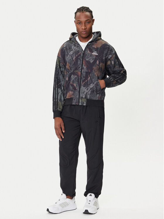 adidas adidas Суитшърт Camo JY2775 Сив Loose Fit