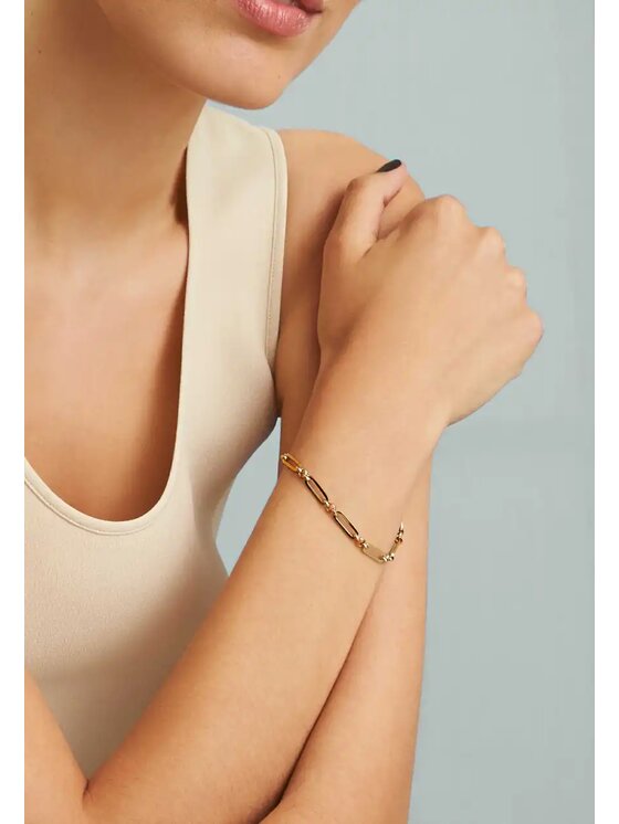 Rosefield Rosefield Bransoletka Chunky Bracelet Gold Złoty