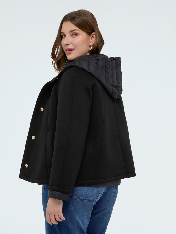 Fiorella Rubino Fiorella Rubino Giubbotto piumino F057T001491N033 Nero A-Line Fit