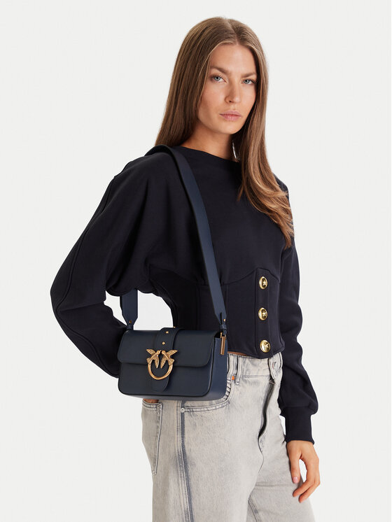 PINKO PINKO Geantă Love One Mini Slouchy Fl AI 25-26 PLTT 104340 A0QO Albastru