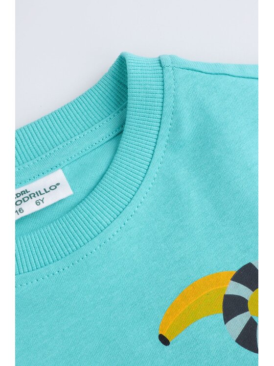 Coccodrillo Coccodrillo T-Shirt WC5143202TBK-013 Turkusowy Regular Fit