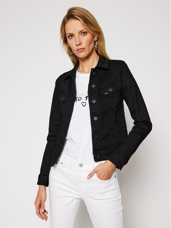 Lee Lee Kurtka jeansowa Rider L541PI47 112112700 Czarny Slim Fit