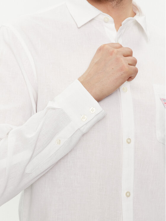 Guess Guess Camicia F4GH00 WG3L0 Bianco Regular Fit