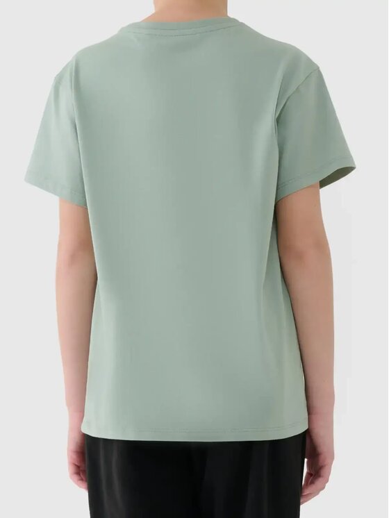 4F 4F T-Shirt 4FJWSS25TTSHM2325-41S Zielony Oversize