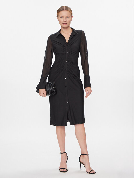 DKNY DKNY Vsakodnevna obleka DD3KP370 Črna Slim Fit
