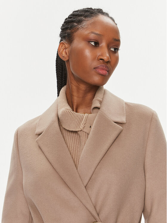 Calvin Klein Calvin Klein Wollmantel Essential K20K205937 Beige Regular Fit