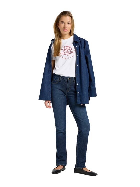 Lee Lee Jeansy 112373408 Niebieski Regular Fit