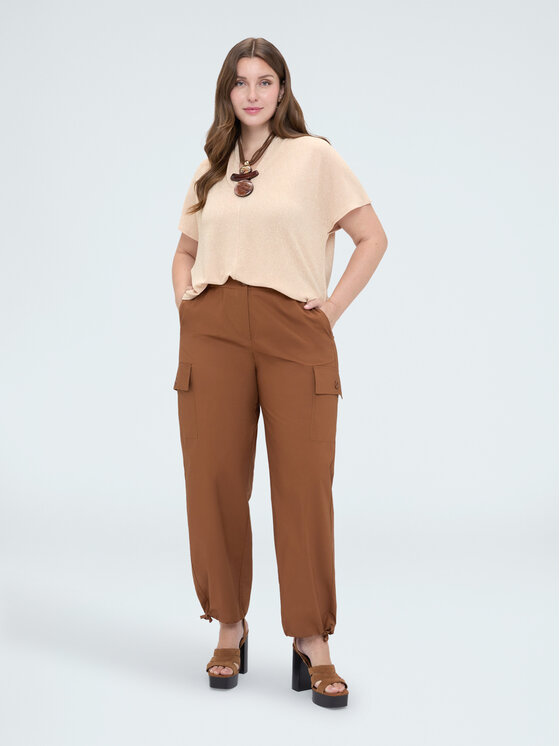 Fiorella Rubino Fiorella Rubino Pantaloni di tessuto P732T005554N022 Marrone Regular Fit