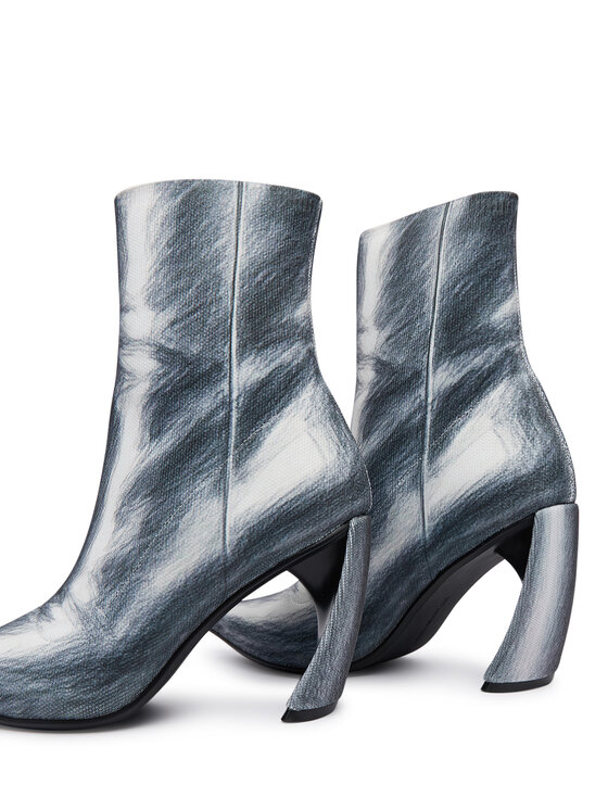 United Nude United Nude Škornji Zuma Canvas HI 110611006202 Srebrna